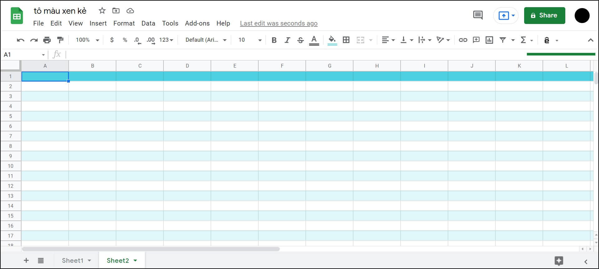 [Video] Cách tô màu xen kẽ trong Google Sheets đơn giản nhất