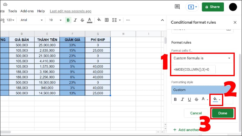  Cách tô màu xen kẽ trong Google Sheets đơn giản nhất