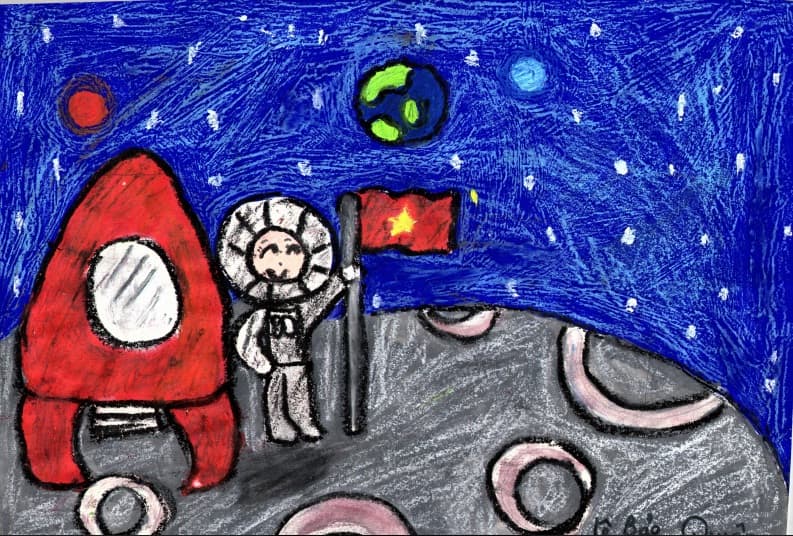 Vẽ tranh đề tài ước mơ làm nhà du hành vũ trụ